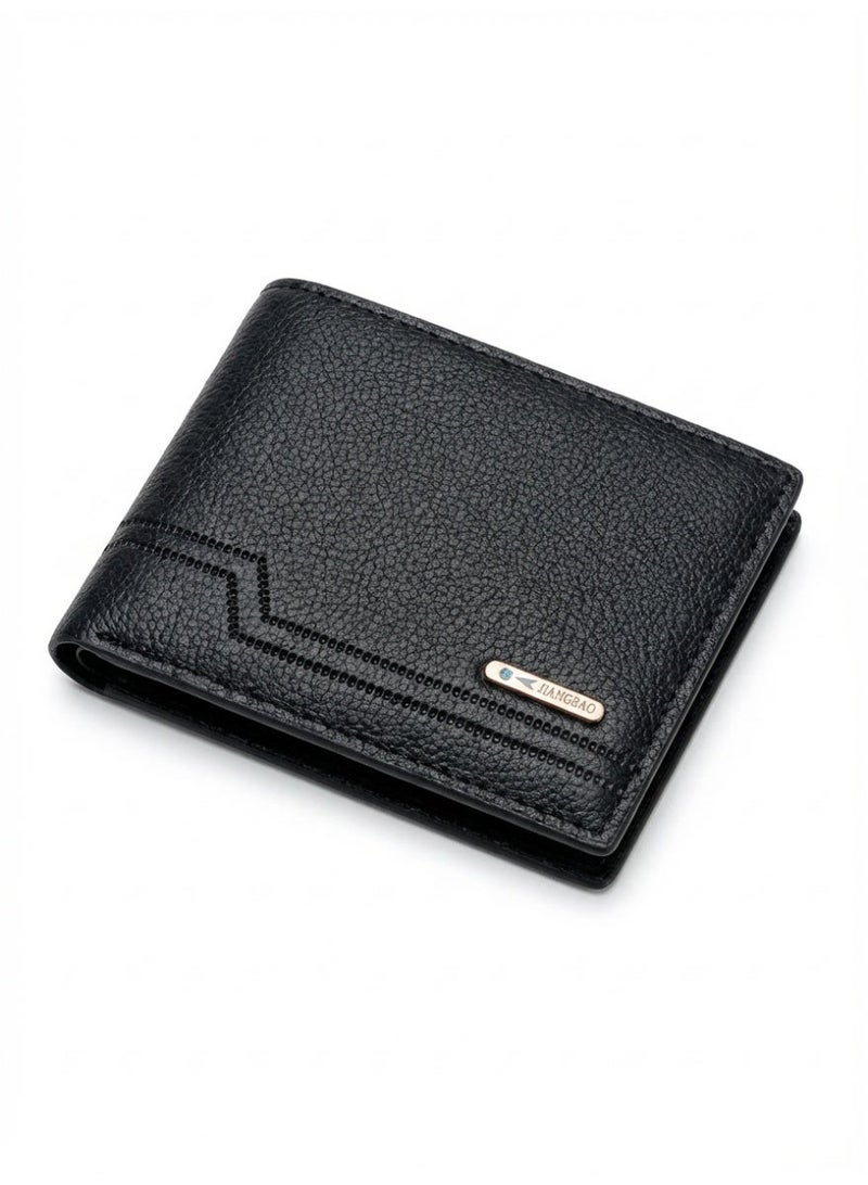 Men's Short Wallet – Black | Lightweight and Stylish Design - Image 1
